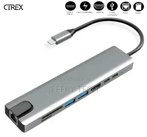 (8in1) USB C Hub Type-C to USB 3.0 4K HDMI Sd/Tf Pd Port