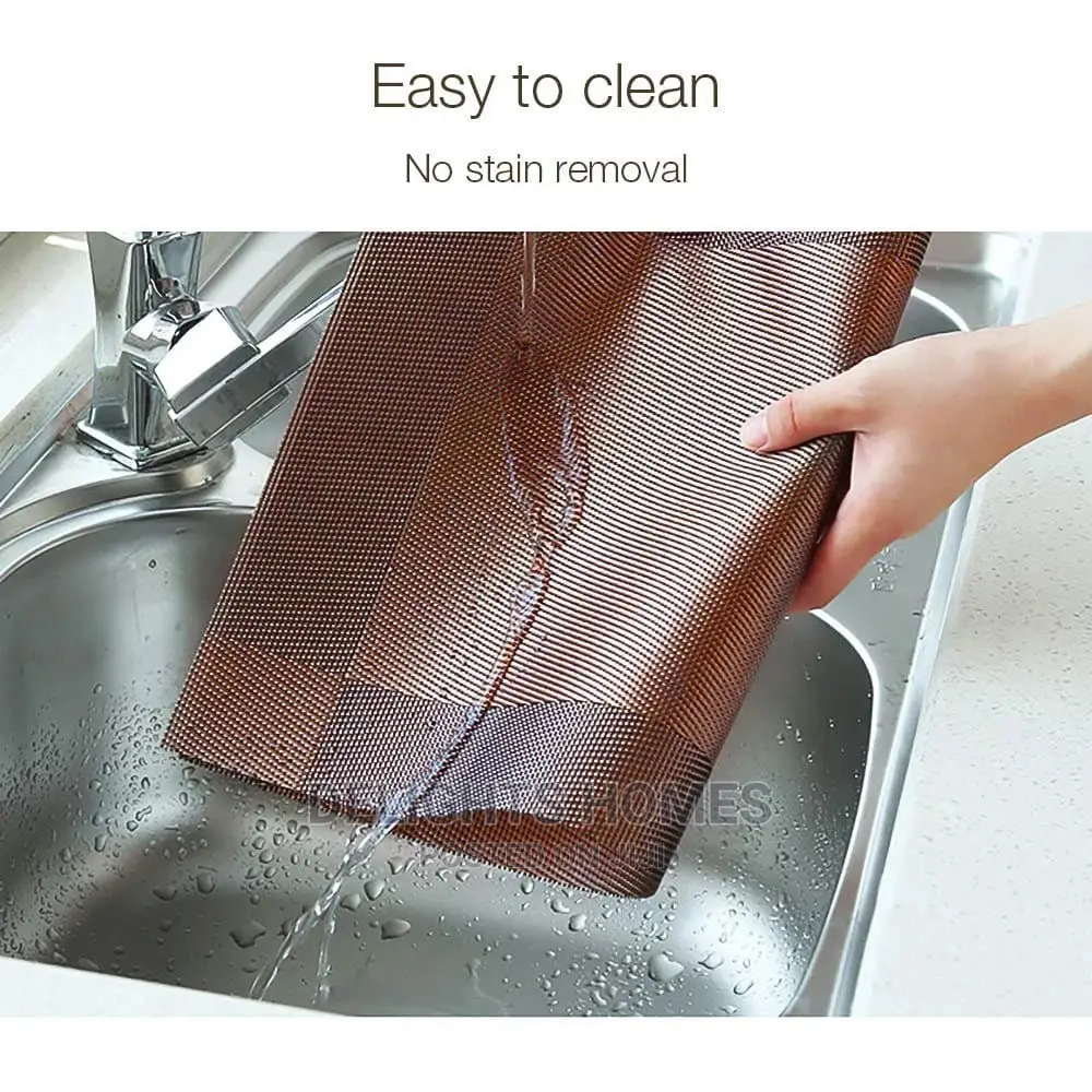 *Quality Plastic Waterproof Placemats 6pcs