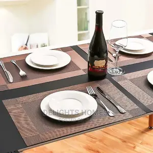 *Quality Plastic Waterproof Placemats 6pcs