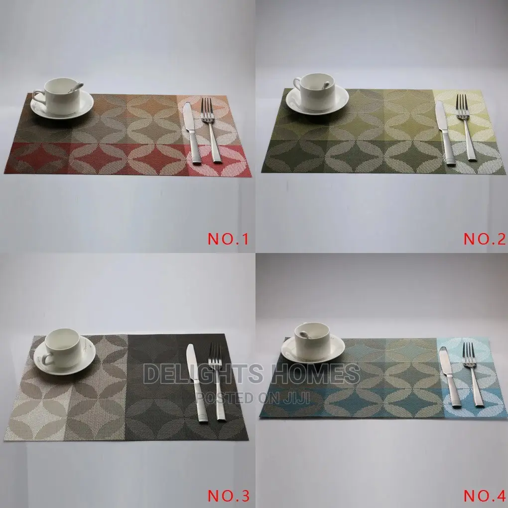 *Quality Plastic Waterproof Placemats 6pcs