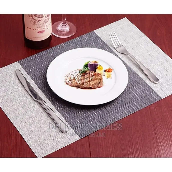 *Quality Plastic Waterproof Placemats 6pcs