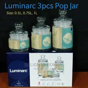 Luminarc Glass 3pcs Pop Jar Set
