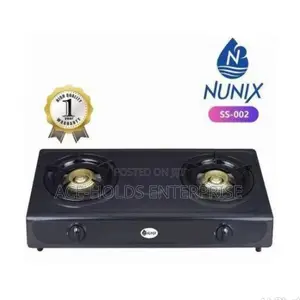 Gas Stove Black 2 Burner Ss