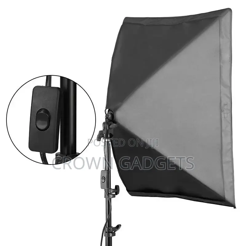Photo Softbox Studio Lighting Kit 4-Socket E27 Holder+Stand
