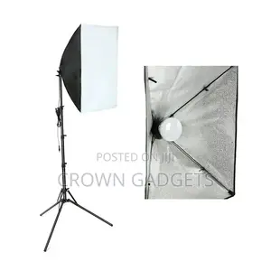Photo Softbox Studio Lighting Kit 4-Socket E27 Holder+Stand
