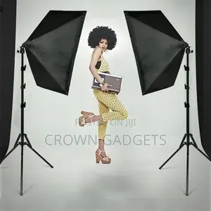 Photo Softbox Studio Lighting Kit 4-Socket E27 Holder+Stand
