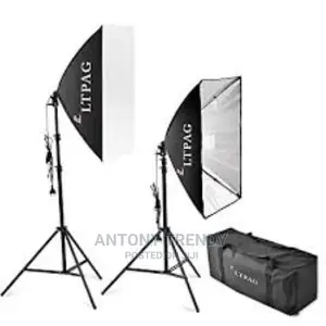 Very Unique Photo Video Softbox Studio Lighting Kit 4-Socket