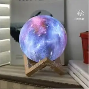 3D Galaxy Moon Lamp LED Touch Night Light Desk Nursery Night