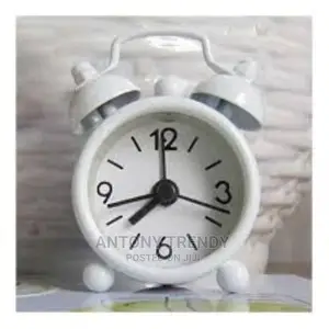 White in Colour Vintage Alarm Clock for Kids,Loud Twin Bell
