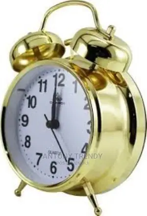Golden Traditional Retro Alarm Clock, Analogue Alarm Clock W
