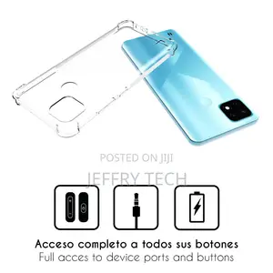 Realme C21 Anti-Shock Silicone TPU Gel Case + Tempered Glass
