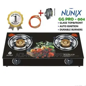 Nunix Glass Gas Stove Burner Cooker Regulator and Pipe