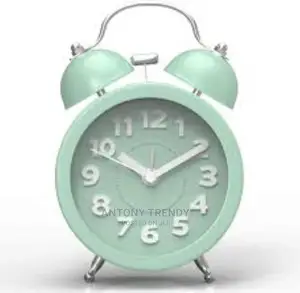 Mini Non-Ticking Vintage Classic Analog Alarm Clock for Heav
