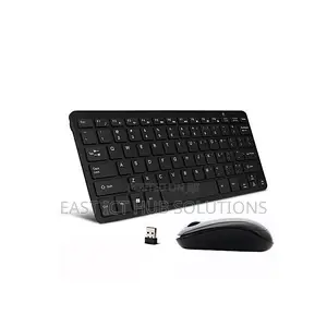 Wireless Keyboard Mouse Combo 2.4G Black Sleek Factor