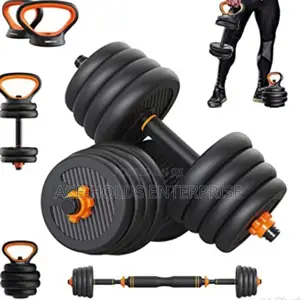 50kgs 6 in 1 Kettlebell, Dumbbell With Barbell.