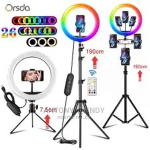 CASVO Ring Light, 13'' RGB Ring Light With Adjustable Tripod