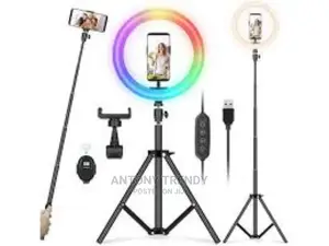 RGB LED Ring Light 33cm 13-Inch With Phone Clip