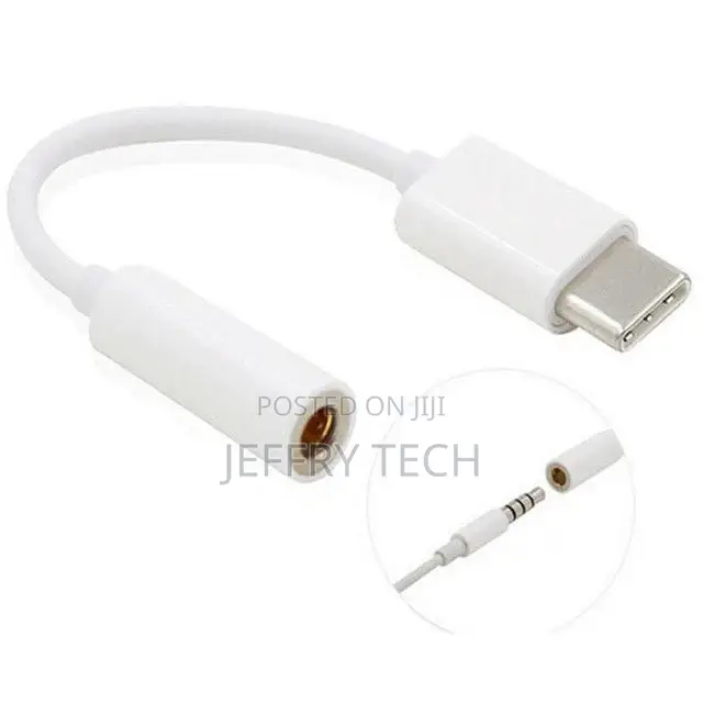USB-C 3.1 Type C to Aux Audio 3.5mm Charge Cable Adapter Hea