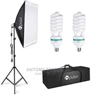 Smart 50x70cm Studio Softbox + 2m Tripod Mount + 4 X E27 20