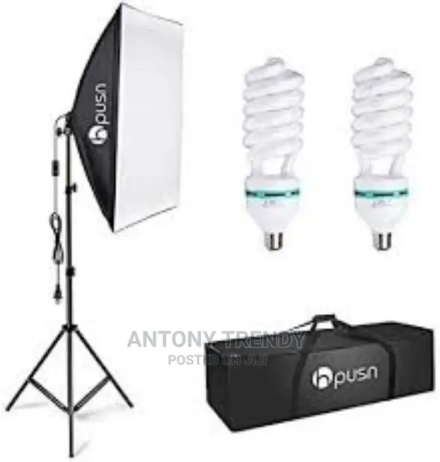 Smart 50x70cm Studio Softbox + 2m Tripod Mount + 4 X E27 20