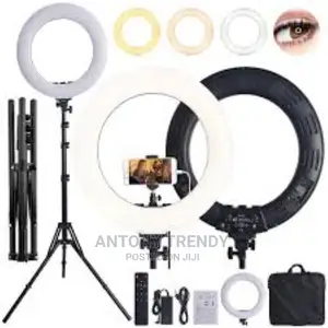 RL 18-Inch Selfie Ring Light With Phone Holder and 2.4G Remo