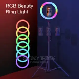 Mactrem 13 RGB Ring Light With Stand, Ring Light of Grey Al