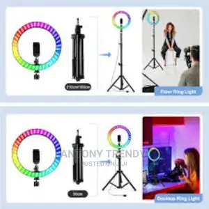 Each 13 Inch RGB Dimmable LED Video Ring Light Selfie Lamp F