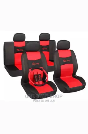 Soft Fabric Red Black Car Seat Cover