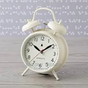 White Mechanical Alarm Clock