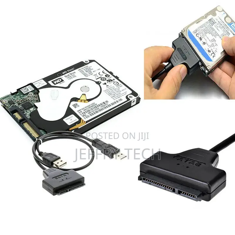 External PC SSD Hard Disk Drive Adapter USB to SATA 2.5" Con