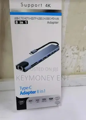 8-in-1 USB-C Adapter Type-C Hub With USB3.0 X 2 + HDMI + VGA