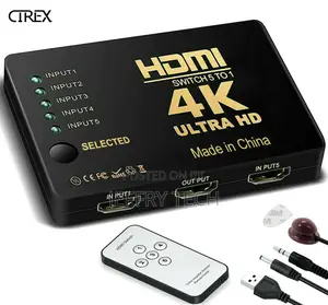 5 Way 4K Ultra HD HDMI Switch Splitter HDTV Auto 5 Port IN 1