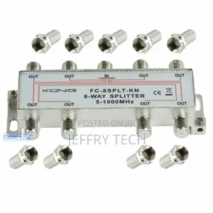 1 IN To 8 OUT TV Aerial Satellite Coaxial Splitter 5-1000 Mh
