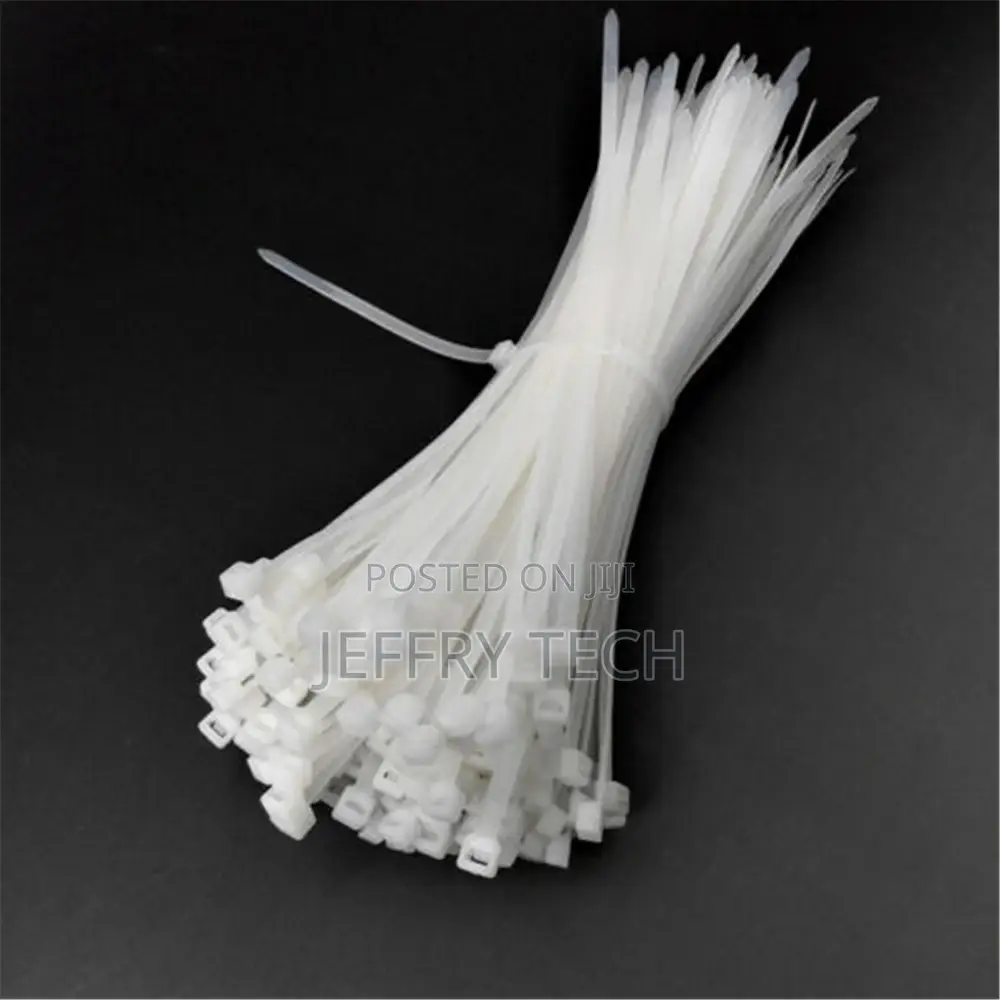 100pcs 2.5x150mm Pack White Nylon Plastic Locking Cable Ties