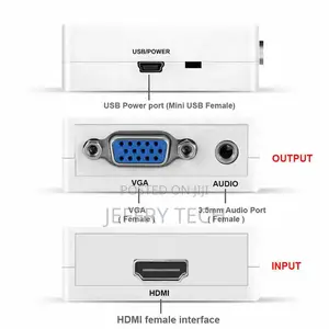 HDMI to VGA Mini Full HD Video 1080P Audio Converter Adapter