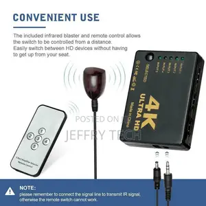 Uhd 3D 4K 1080P HDMI Splitter Switch Selector Switcher IR Hu