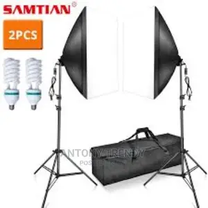 E27 50x70cm Softbox With Lamp Holder Socket and Soft Cloth D