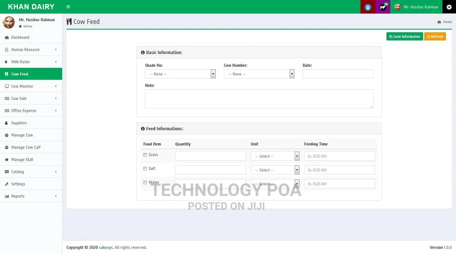 Dairy Farm Management System