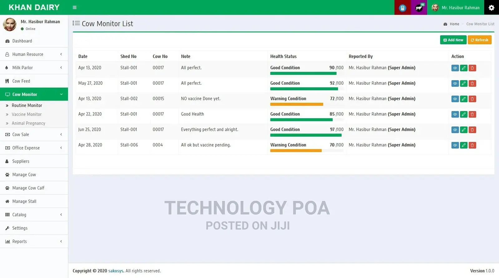 Dairy Farm Management System
