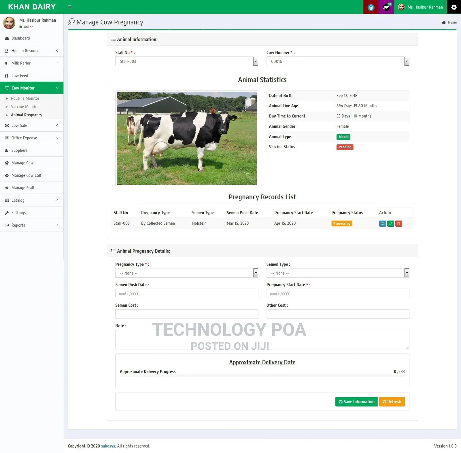 Dairy Farm Management System