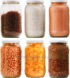 A Box of 50 1000ML Glass Jars With Airtight Lids