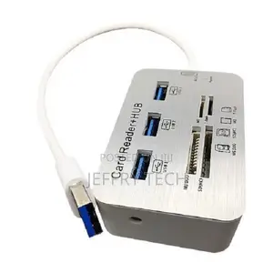 Multi Purpose Card Reader With 3 Usb 3.0 Ports Hub + 4 Slot