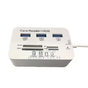 Multi Purpose Card Reader With 3 Usb 3.0 Ports Hub + 4 Slot