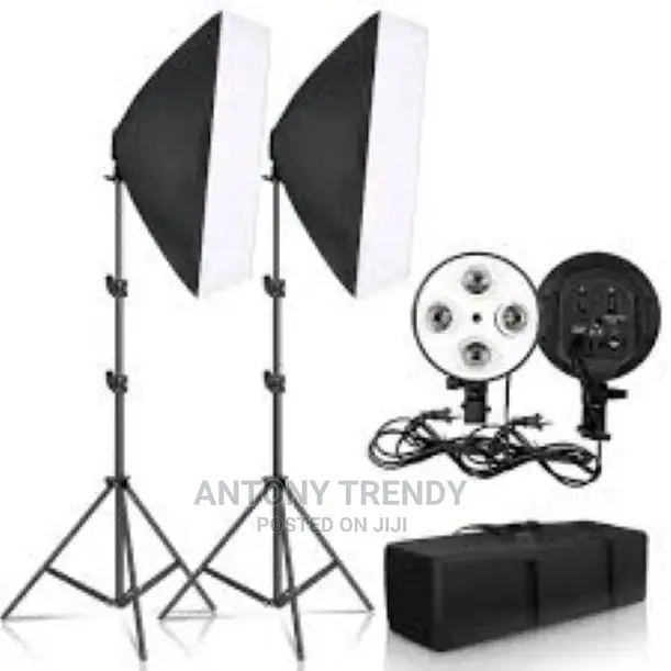 50x70cm Studio Light Softbox Umbrella + E27 Socket Light Lam