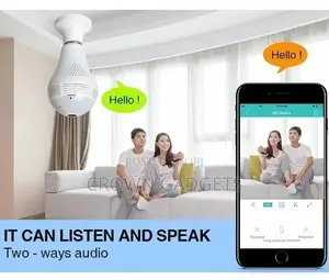 360° Panoramic Wifi 1080P IP Camera Light Bulb Home Secure