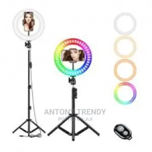 Courful 13 Inch RGB Ring Light 7 Colors With Mini