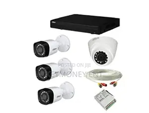 Dahua Set of 1+3 Dome and Bullet CCTV Camera With 4 Ch DVR A