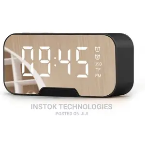 Digital LED Backlit Mirror Alarm Clock With Bluetooth, Fm Me