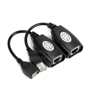 2pcs RJ45 to USB Male Female Extension Ethernet Network Cabl