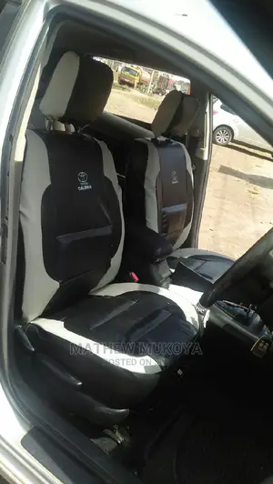 Interior Black and Silver Car Seat Covers